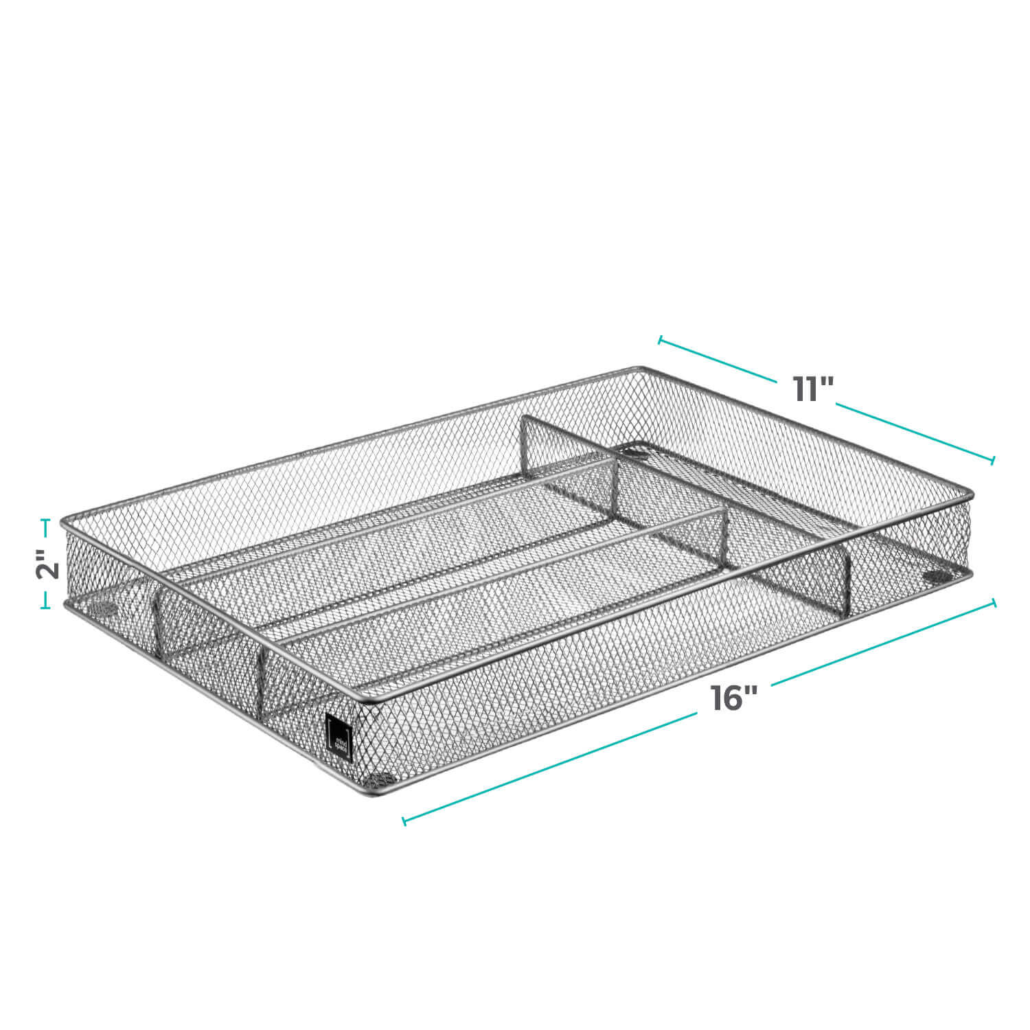 4 Compartment Cutlery Tray, Silver (#K6570)
