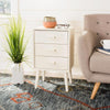 Pomona 3 Drawer End Table, Distressed White (#K2930)