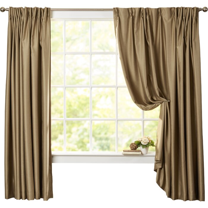 Bailey Solid Blackout Thermal Single Curtain Panel (set of 2) DJ675