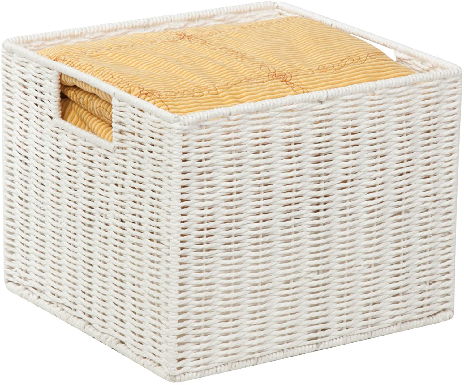 White Parchment Cord Basket (Set of 2) DJ847