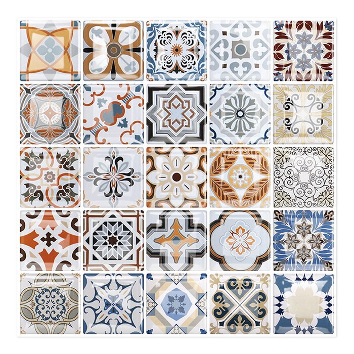 10" x 10" PVC Peel &  Stick Mosaic Tile (set of 5) DJ863