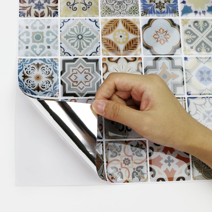 10" x 10" PVC Peel &  Stick Mosaic Tile (set of 5) DJ863