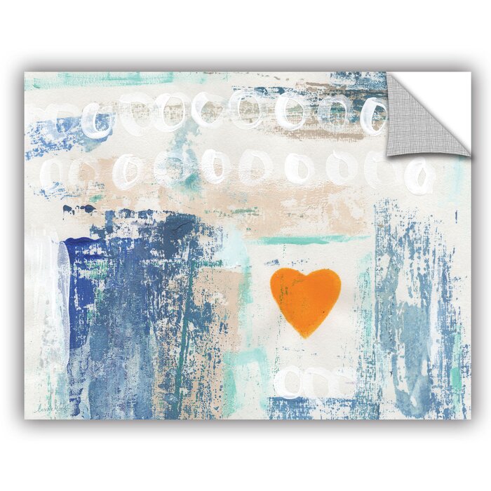 24" x 36" 'Heart in the Sand' Painting Print DJ867