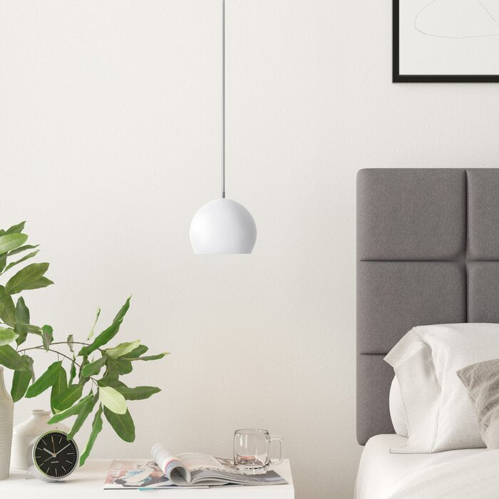 12" - 59" Creola 1 - White Light Single Teardrop Pendant  DJ875