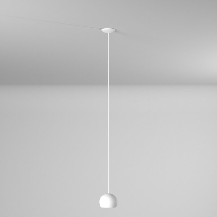 12" - 59" Creola 1 - White Light Single Teardrop Pendant  DJ875