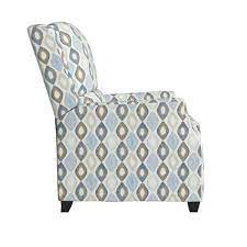Blue Multi Diamond Print Modern Wingback Pushback Recliner MG505
