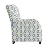 Blue Multi Diamond Print Modern Wingback Pushback Recliner MG505