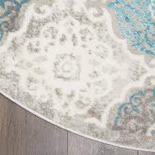 Boho Indoor Round Area Rug, DRug162-B2-S3
