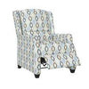 Blue Multi Diamond Print Modern Wingback Pushback Recliner MG505