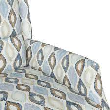 Blue Multi Diamond Print Modern Wingback Pushback Recliner MG505