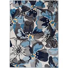 World Rug Gallery City Indoor Floral/Botanical Mid-Century Modern Area Rug, DRug231-B2-S1