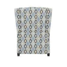 Blue Multi Diamond Print Modern Wingback Pushback Recliner MG505