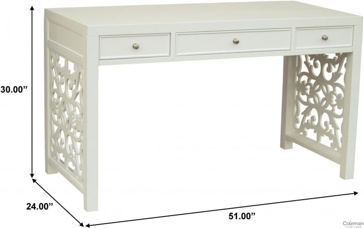 Clearance Accentrics Home White Side Panel Desk 7352