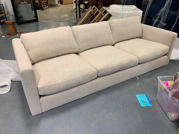 97" Cream Sofa with Down Fill package