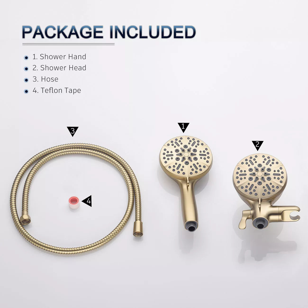 5-Spray Patterns 5 in. Wall Mount Dual Shower Heads and Handheld Shower Head
