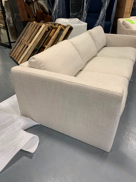 97" Cream Sofa with Down Fill package