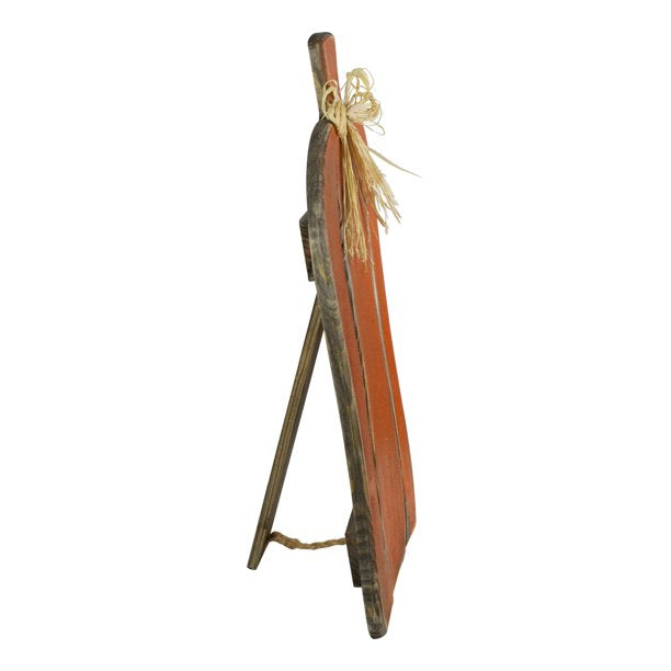 19.5" Orange Harvest Thanksgiving Wooden Pumpkin, (Set of 2)