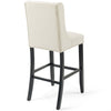 Baronet Tufted Button Upholstered Fabric Bar Stool,Beige