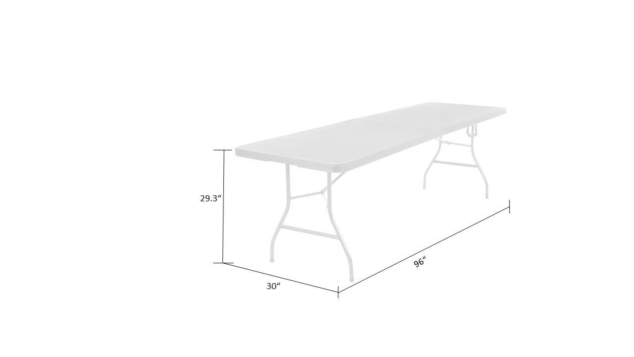 Cosco 8 Foot Centerfold Folding Table, Black #HA728