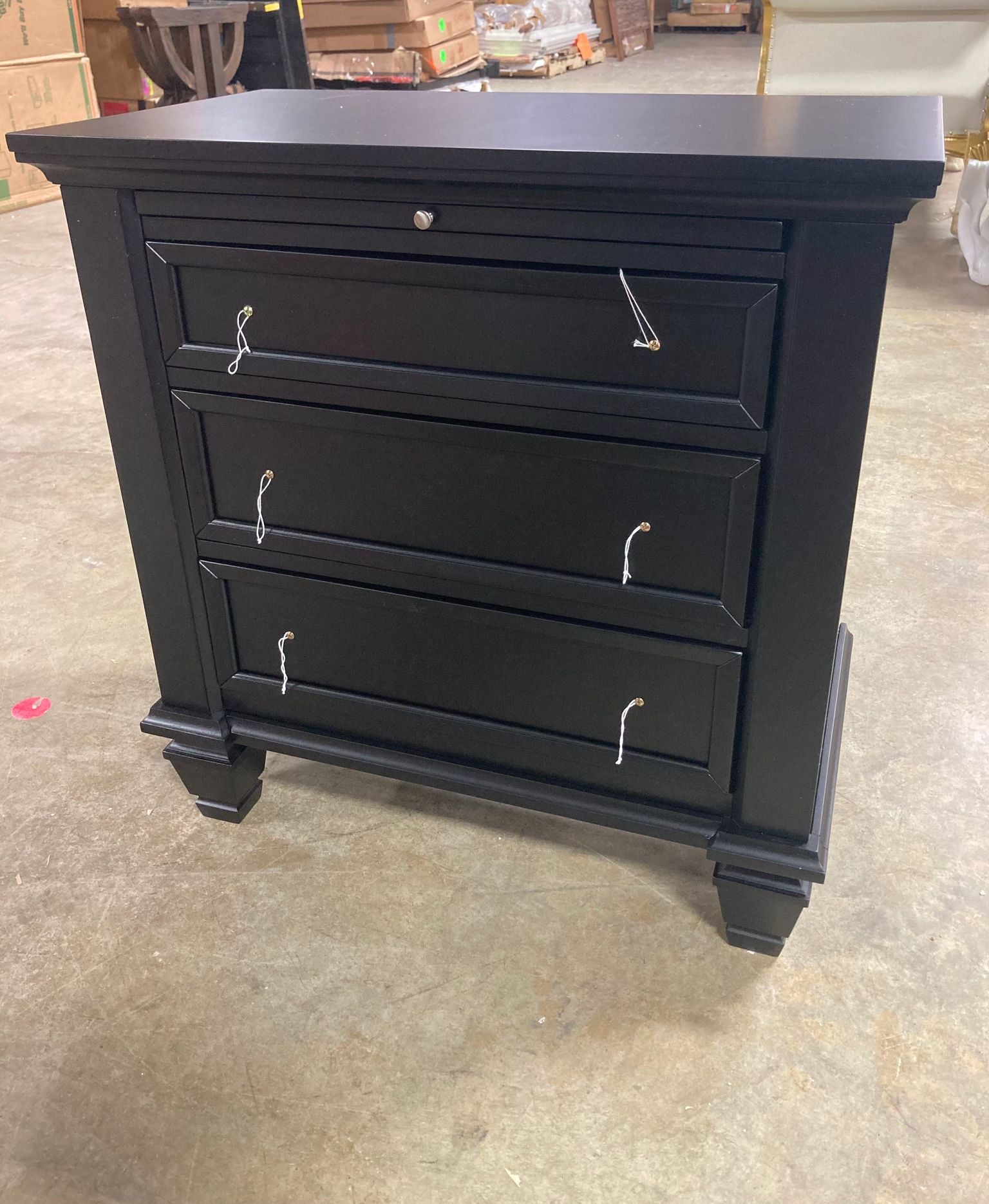 Black Barret 3 - Drawer Nightstand *As Is*