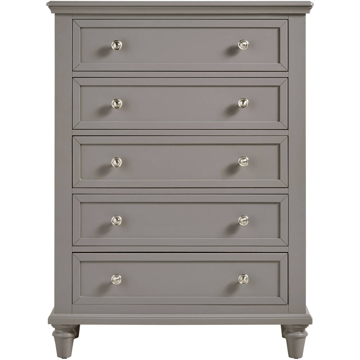 Chelsea Lane Elise 5-Drawer Dresser Chest, Frost Grey – Salvage & Co Indy