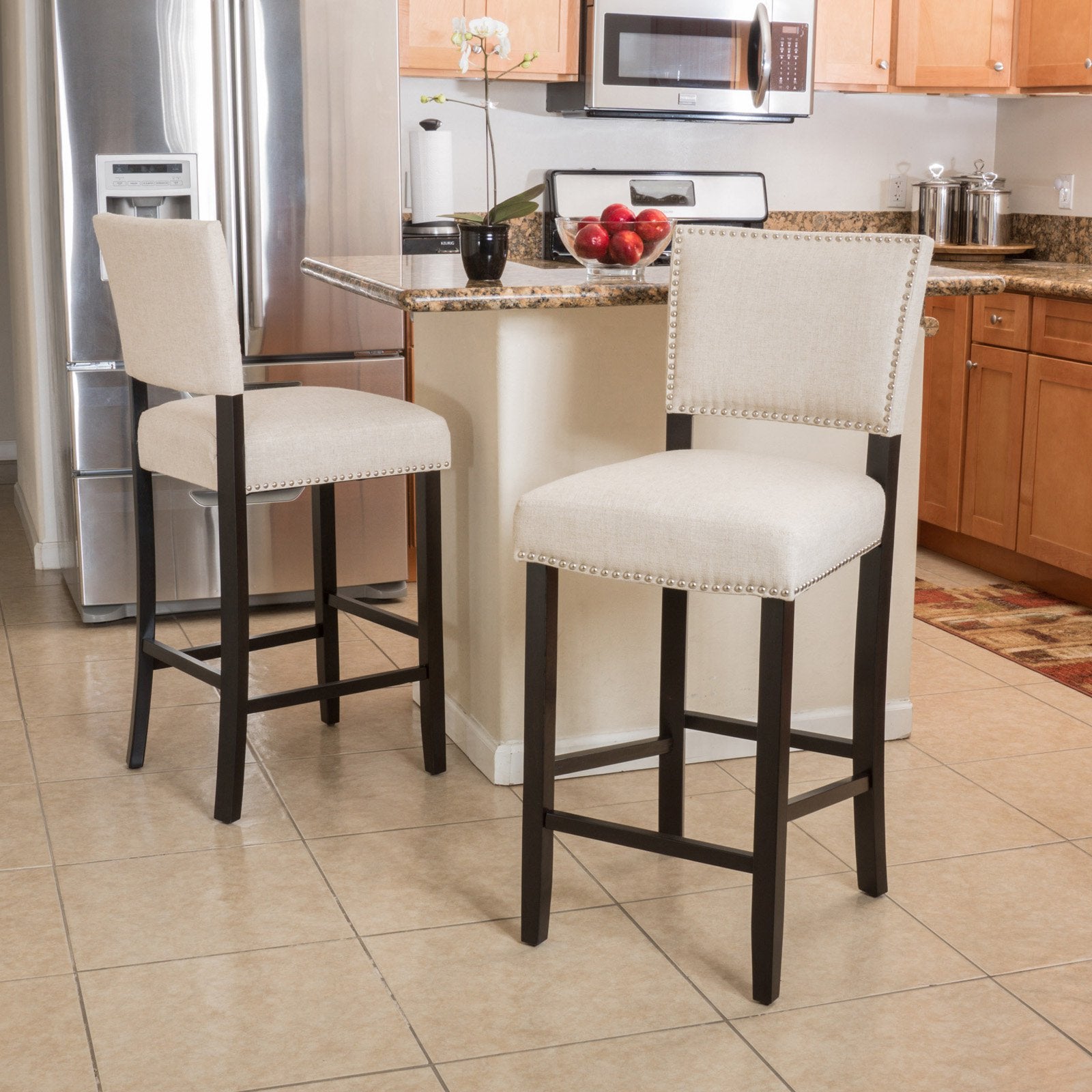 Cleveland 30.5 in. Bar Height Stool with Cushion - Set of 2 7085