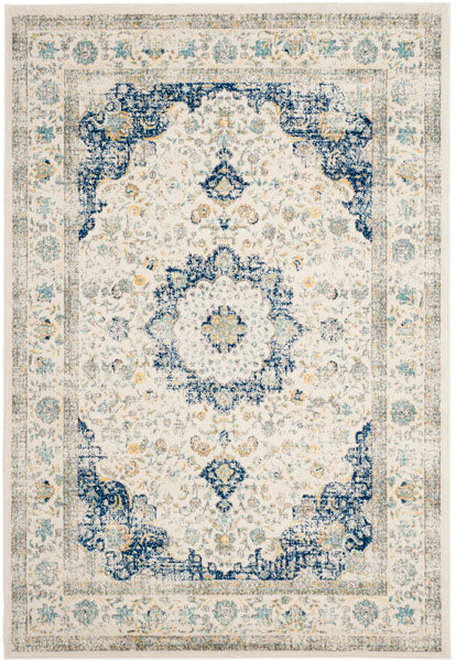 Safavieh Evoke White/Dark Blue Area Rug, 10 x 14 (#6R)