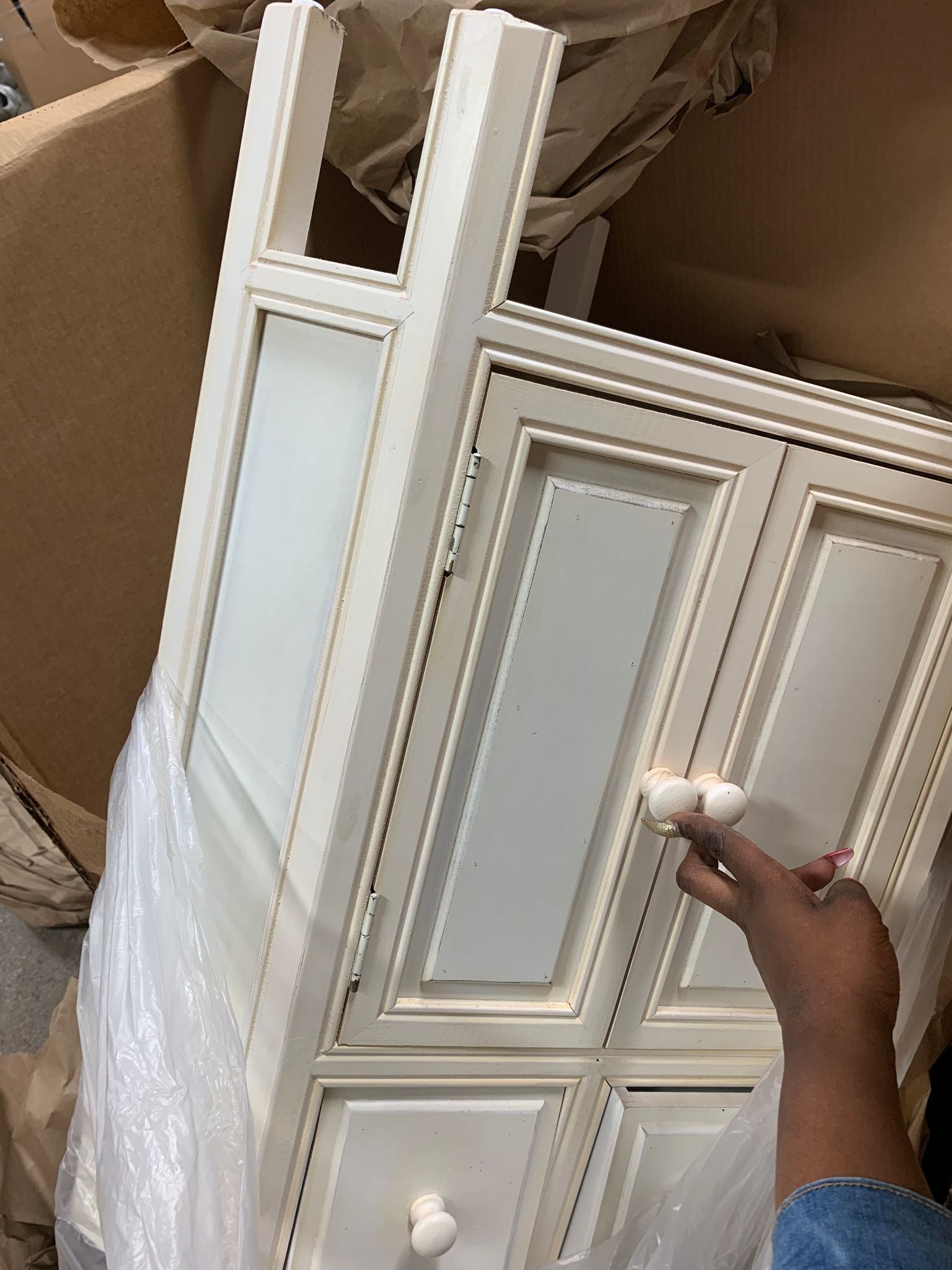 Abernathy 30'' Tall 2 - Door Corner Accent Cabinet