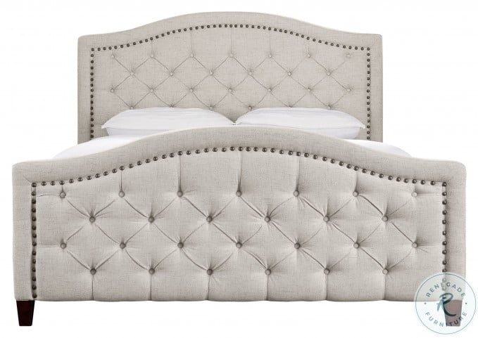 Beige Upholstered Cal. King Panel Headboard *As Is* KBO114