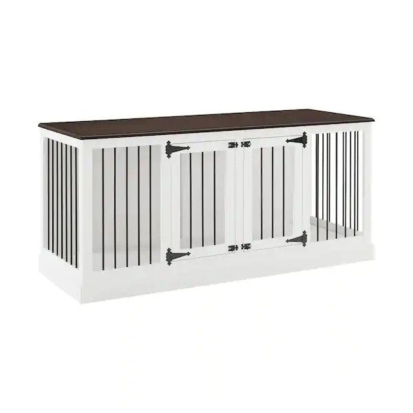 Winslow White Standard Credenza Pet Crate