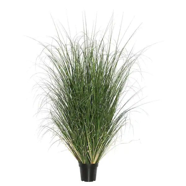 36 in. Artificial Green Curled Everyday Grass in Pot