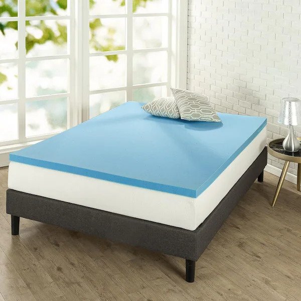 2 in. Medium No Pocket Gel Memory Foam Twin Mattress Topper