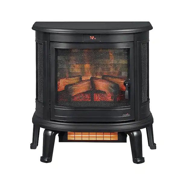 Duraflame 1000 sq. ft. Black Freestanding Electric 3D Infrared Stove