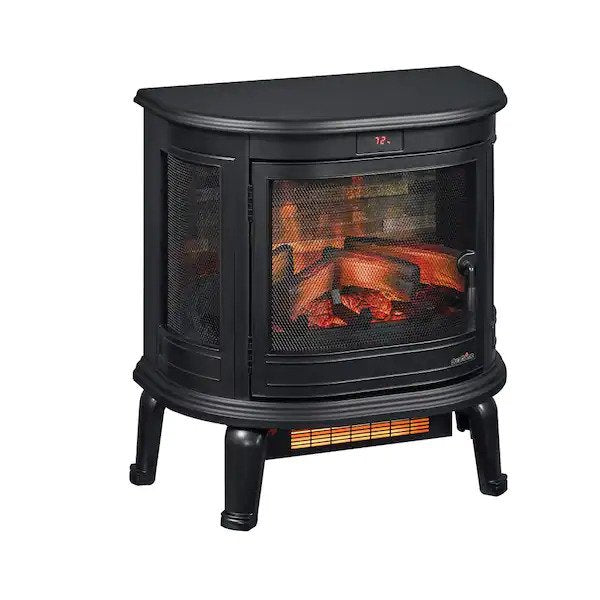 Duraflame 1000 sq. ft. Black Freestanding Electric 3D Infrared Stove