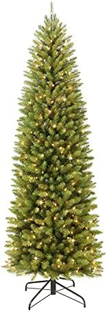 9 ft. Kingswood Fir Pencil Artificial Christmas Tree with Clear Lights