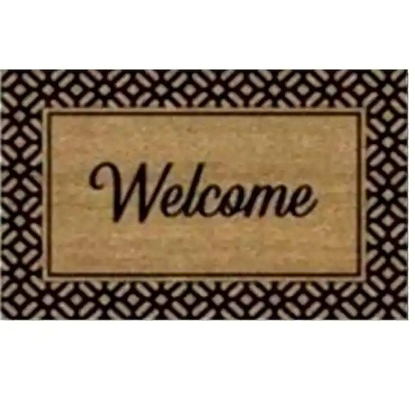 Welcome Border Printed 24 in. x 36 in. Coir Mat