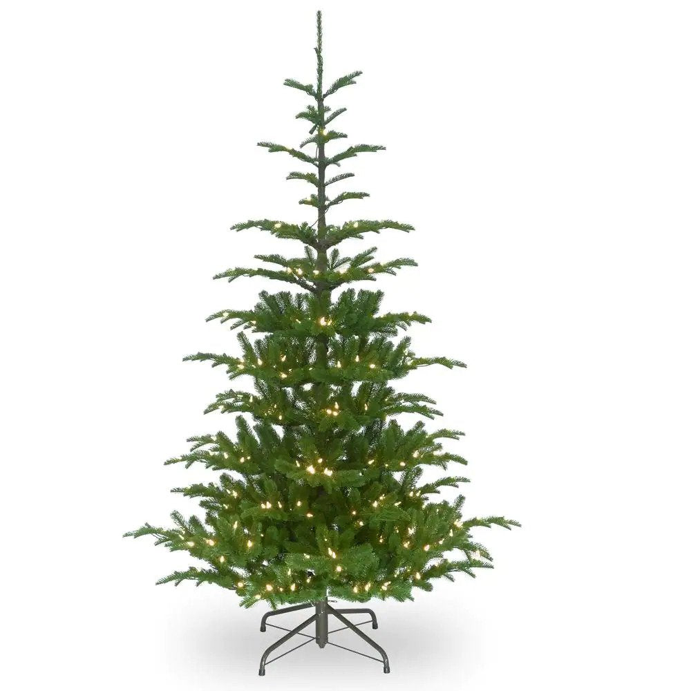 6-1/2 ft. Feel Real Norwegian Spruce Hinged Tree with 650 Clear Lights