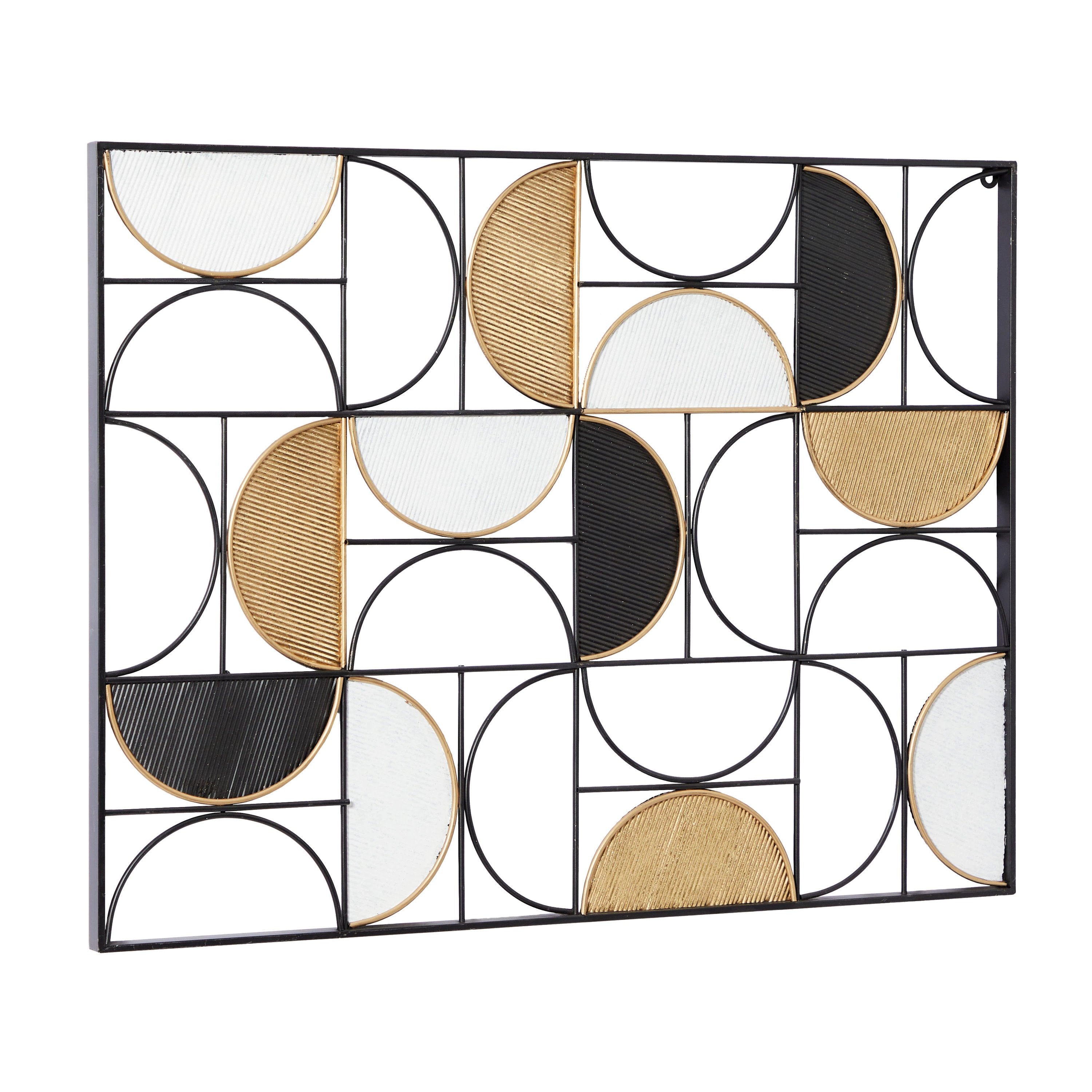 1-in W x 40-in H Metal Abstract Wall Sculpture