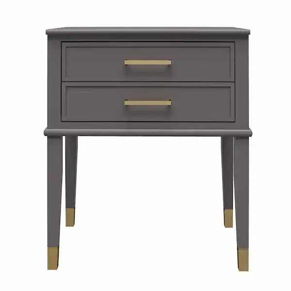 Westerleigh 23.6 in. Graphite Gray Rectangle End Table with Drawer
