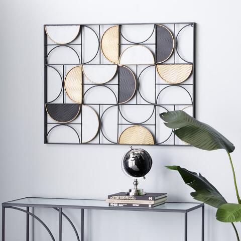 1-in W x 40-in H Metal Abstract Wall Sculpture