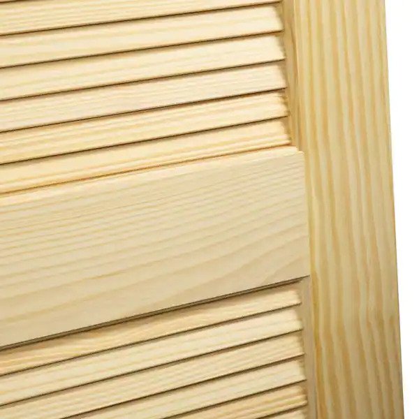 28 in. x 80 in. Louver Panel Unfinished Solid Core Pine Interior Door Slab