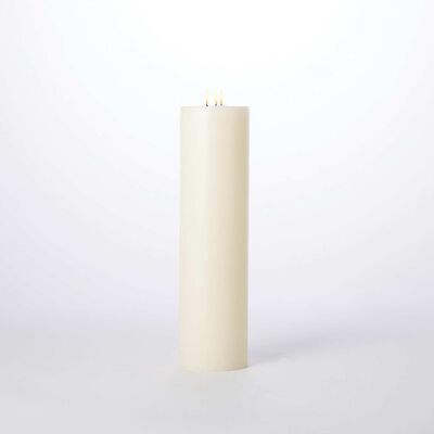 3-Wick Unscented Pillar Candle - 5 x 18