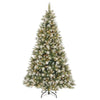 7-1/2 ft. Feel Real Frosted Alaskan Pine Hinged Artificial Christmas Tree with 550 Clear Lights