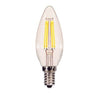Single 4 Watt Clear Dimmable C11 Candelabra (E12) 5000K LED Bulb, (Set of 6)