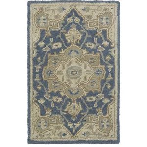Blue/Neutral Traditional Area Rug, Rectangle 8'x11'