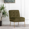 Dark Green Upholstered Side Chair