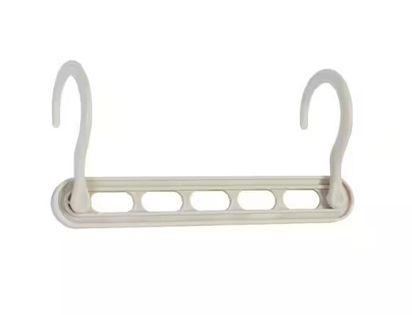 White Plastic Cascading Collapsible Hangers (20-Pack)