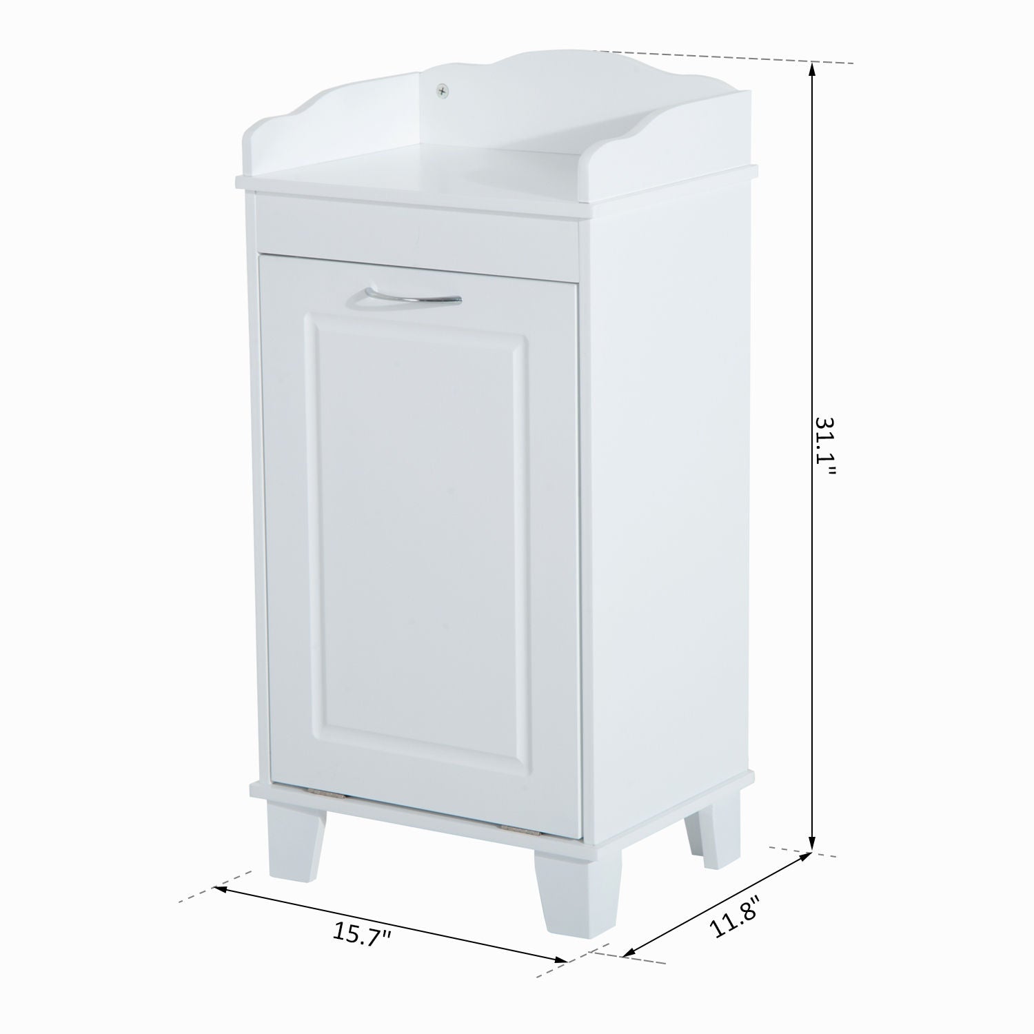 HomCom 31" Modern Country Free Standing Bathroom Tilt Out Laundry Hamper CL693