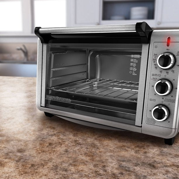 BLACK+DECKER 6-Slice Convection Countertop Toaster Oven, Stainless Steel