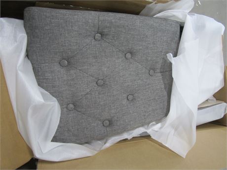 2 UPHOLSTERED SIDE CHAIRS GREY pc437